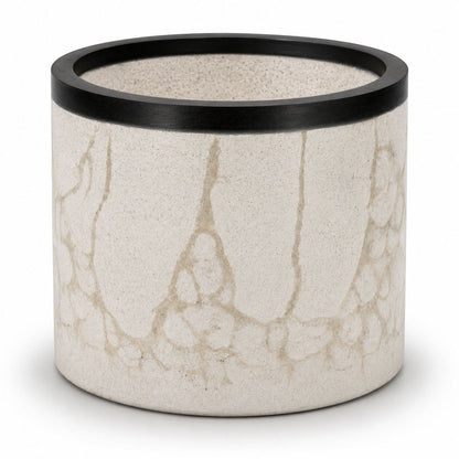 Concrete Gray & Beige Marble Flower Pot | 6" x 6" x 4.75" | Color Crete Creations