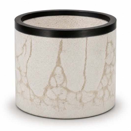 Concrete Gray & Beige Marble Flower Pot | 6" x 6" x 4.75" | Color Crete Creations