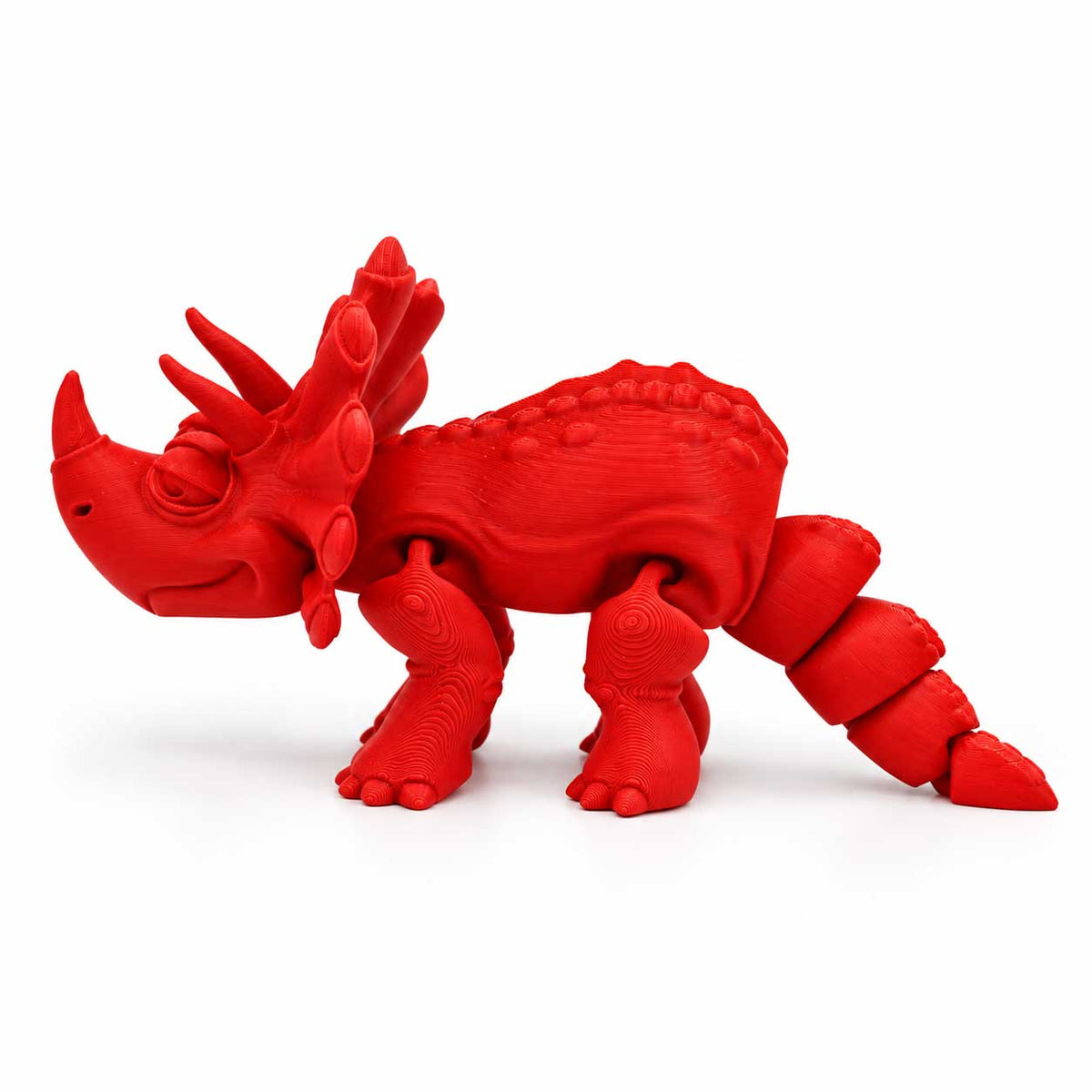 3D Printed Articulated Flexible Triceratops Dinosaur | Multiple Colors | Black Sheep Products LLC