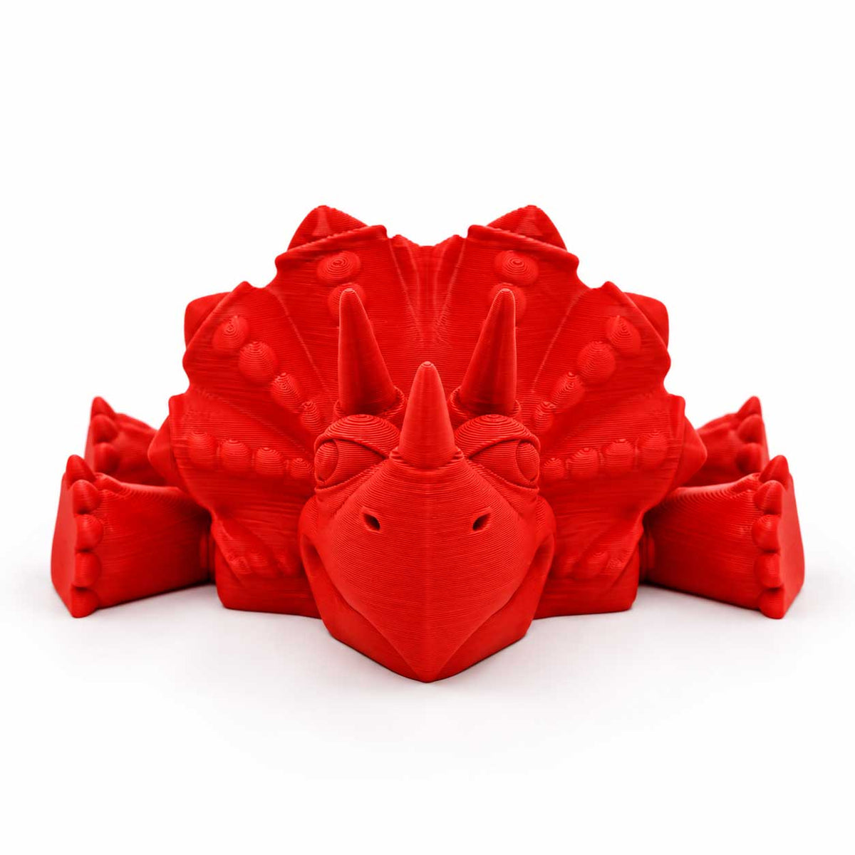 3D Printed Articulated Flexible Triceratops Dinosaur | Multiple Colors | Black Sheep Products LLC