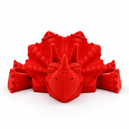3D Printed Articulated Flexible Triceratops Dinosaur | Multiple Colors | Black Sheep Products LLC