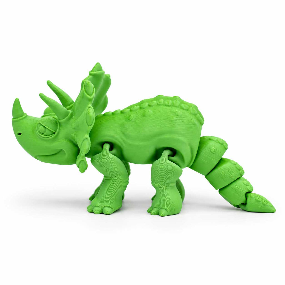 3D Printed Articulated Flexible Triceratops Dinosaur | Multiple Colors | Black Sheep Products LLC