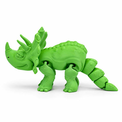 3D Printed Articulated Flexible Triceratops Dinosaur | Multiple Colors | Black Sheep Products LLC