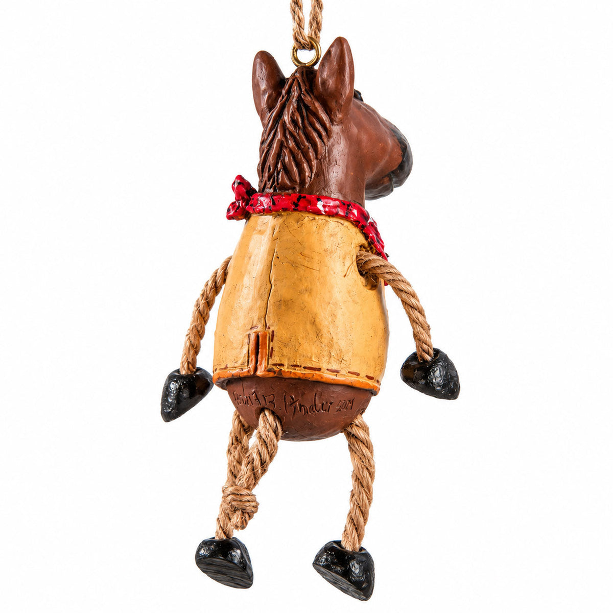 Horse with Cowboy Vest Ornament | Bert Anderson Collection