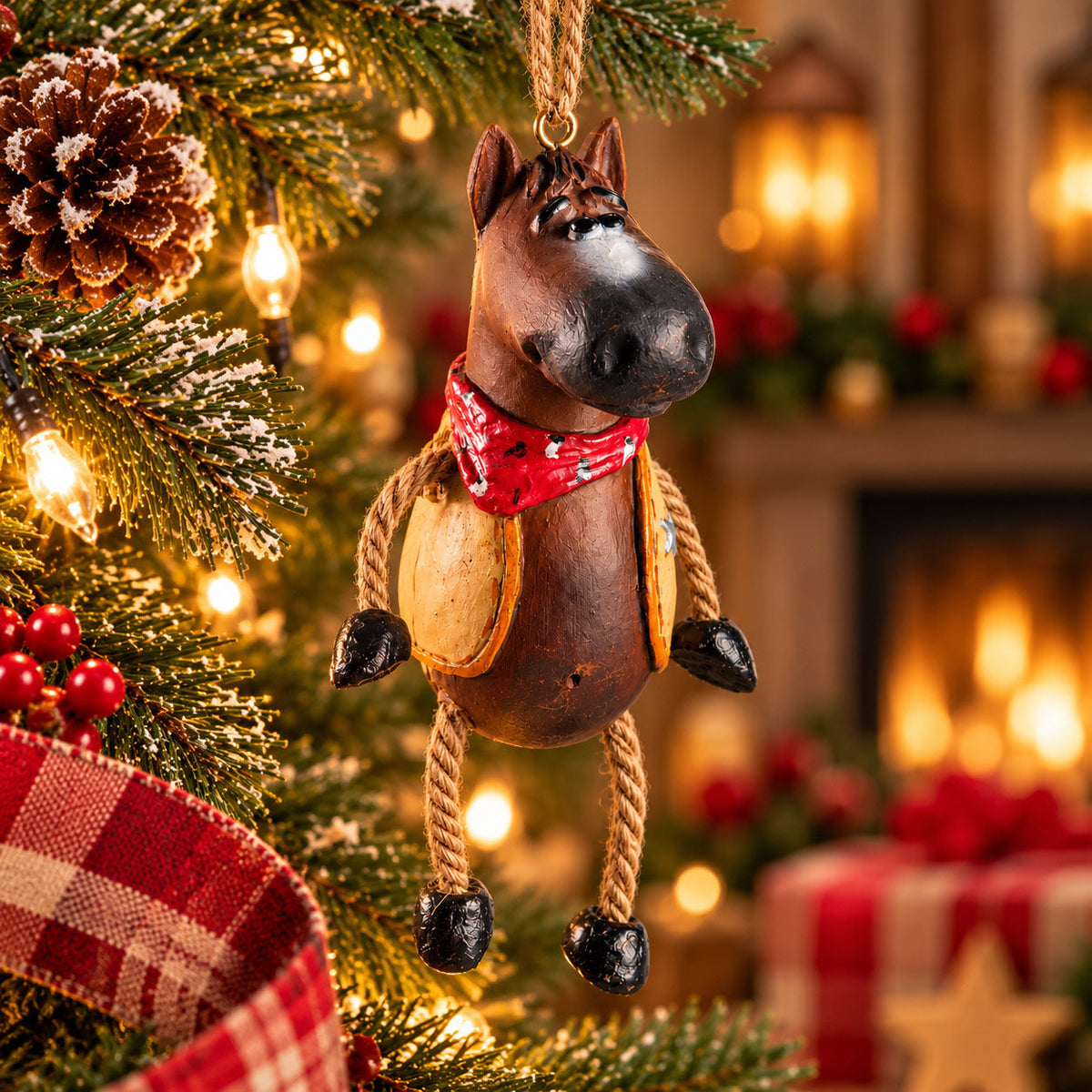 Horse with Cowboy Vest Ornament | Bert Anderson Collection