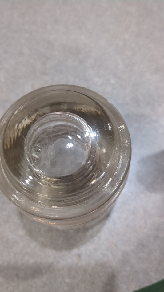 Vintage Whitall Tatum Co. No. 3 clear glass insulator made in USA marked 25-42 A