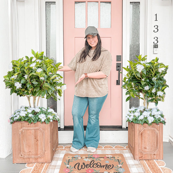 Oversized Wooden Planters Set of 2