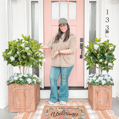 Oversized Wooden Planters Set of 2