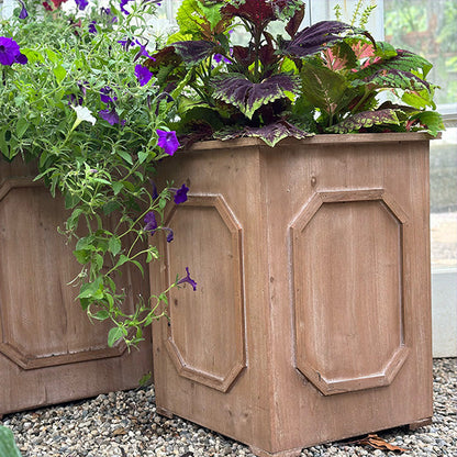 Oversized Wooden Planters Set of 2