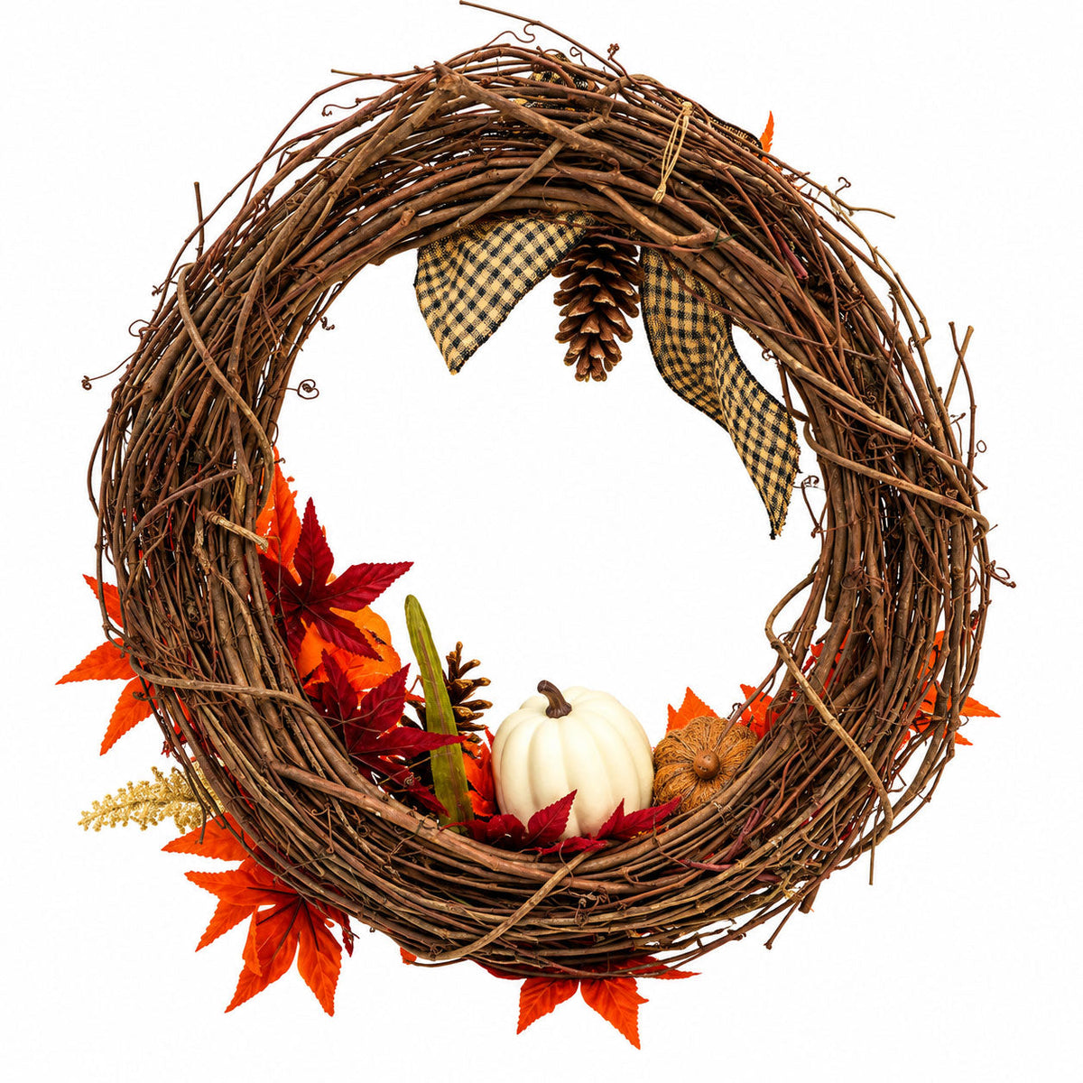 Fall Wreath | 18" x 18" | KJ Made
