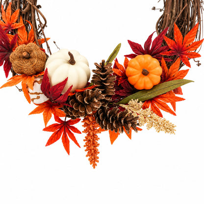 Fall Wreath | 18" x 18" | KJ Made