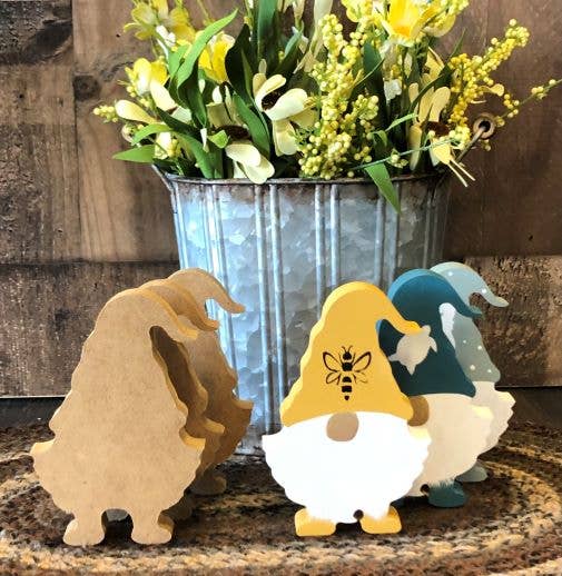 Unfinished MDF Gnome DIY 5" CLEARANCE